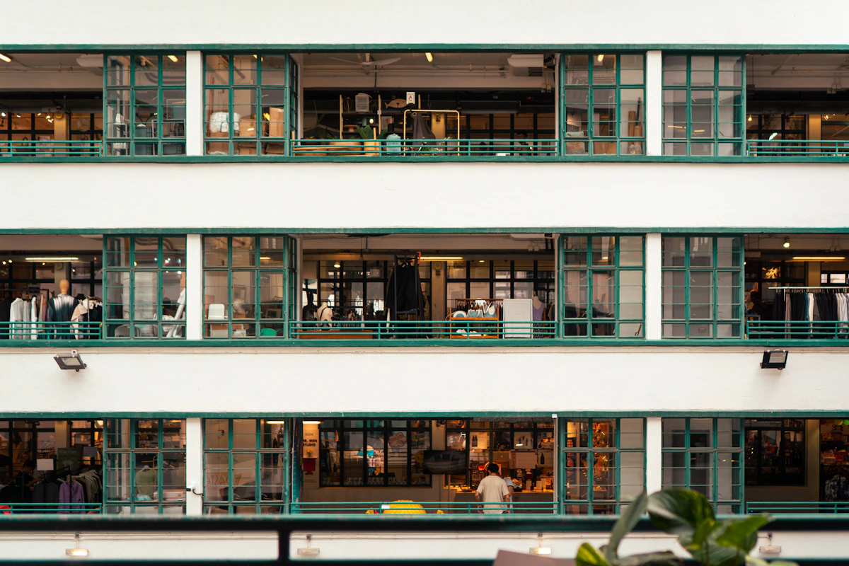 Modern commercial office building, the kind of property Course 4 of the Ontario real estate program covers