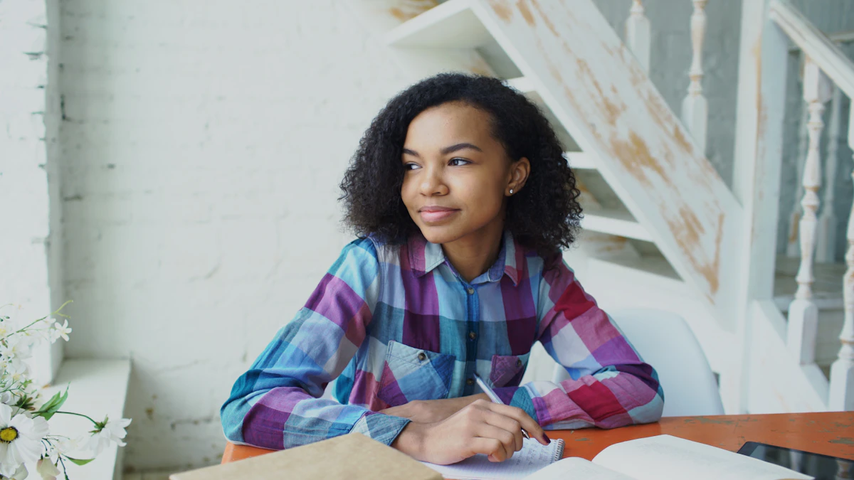 Student writing practice exam questions at a desk while preparing for an Ontario real estate licensing exam